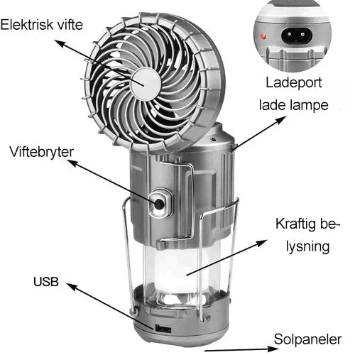 BowLift | Portable LED Camping Lamp With Fan