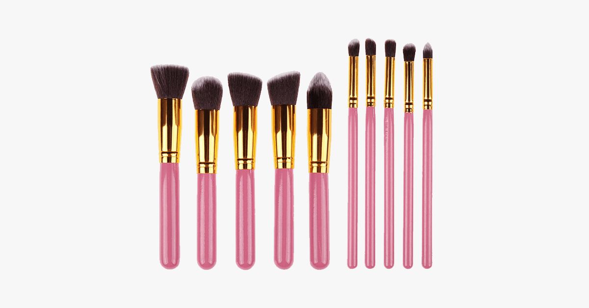 BowLift | 10-piece handcrafted Kabuki brush set – Blend makeup stylishly