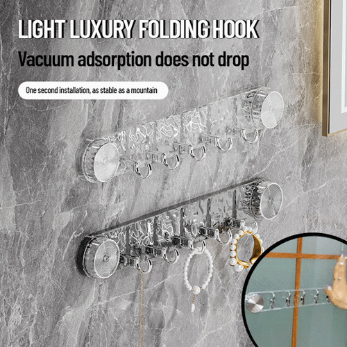 BowLift | Space-saving suction cup hooks with adjustable folding design