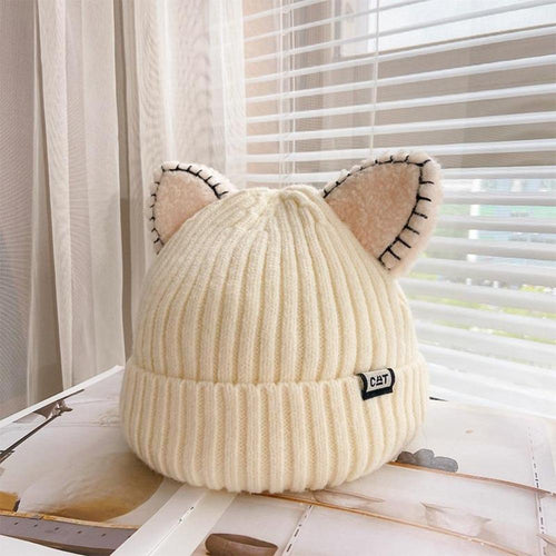 CozyCat Beanie - Trendy Winter Hat with Cat Ears Bowlift