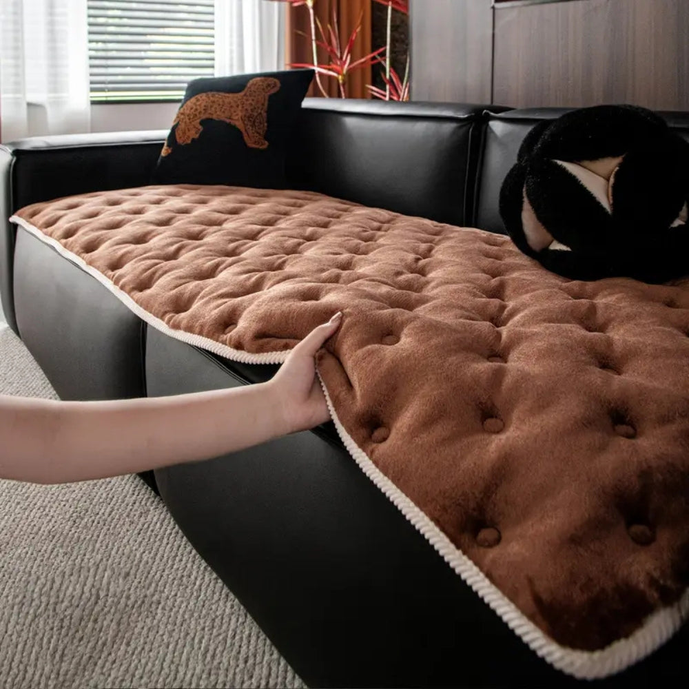 BowLift | Plush Button-Tufted Sofa Cover