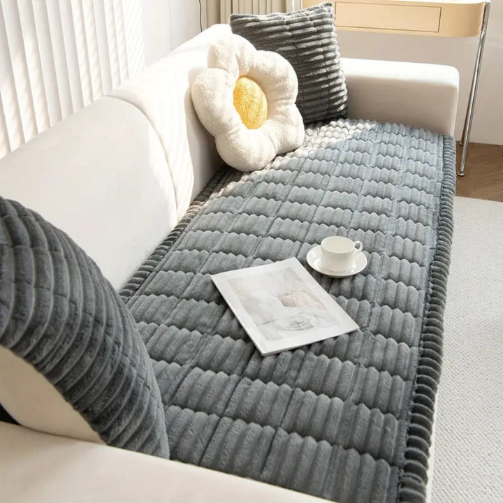 BowLift | Plush Pleated Edges Sofa Cover