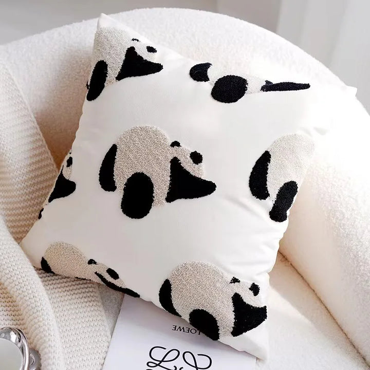 Plush Embroidered Nordic Cushion Covers Modern Simple Woven Cute Animal Design Throw Pillow Cover For 45x45cm Sofa Cushions | Bowlift
