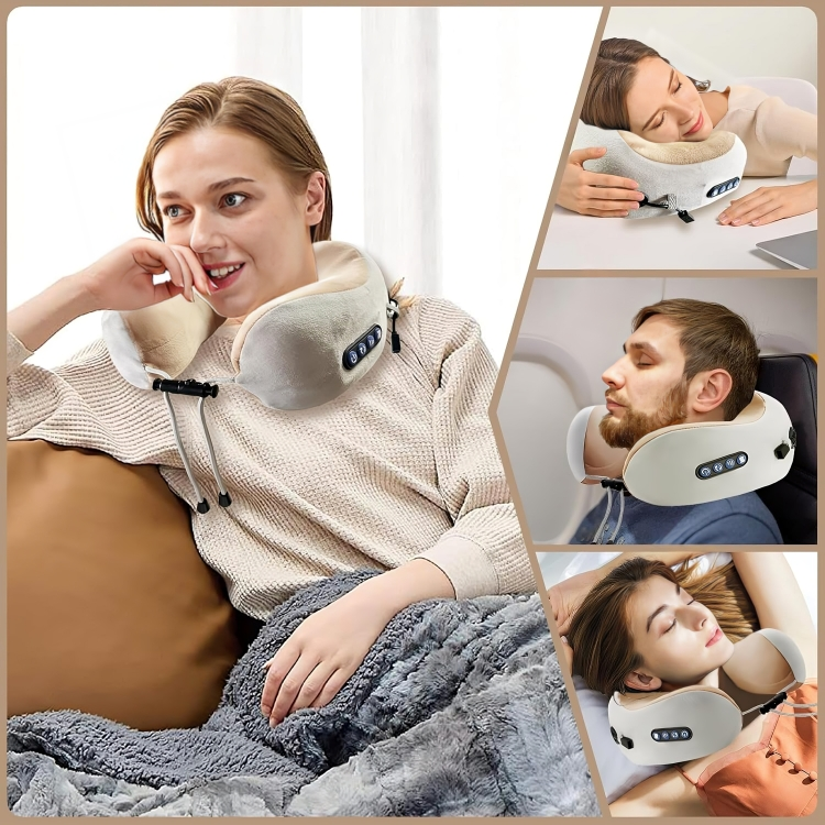 BowLift | Heated Neck Massage Pillow with Memory Foam – Ergonomic and Portable