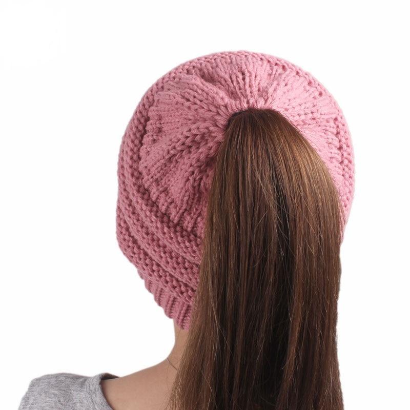 Soft Knit Ponytail Beanie Hat | Bowlift