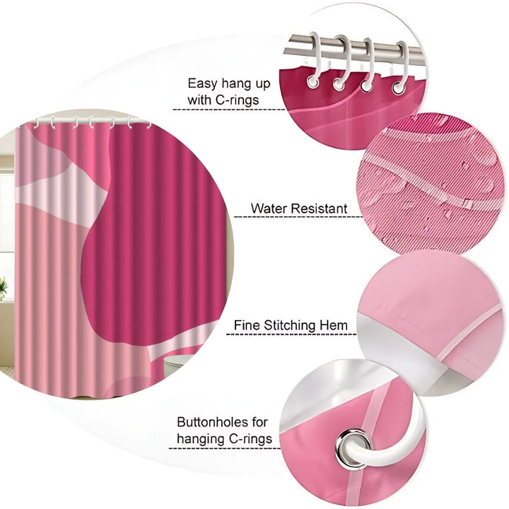 BowLift | Poppie Bright Pink Bath Curtain