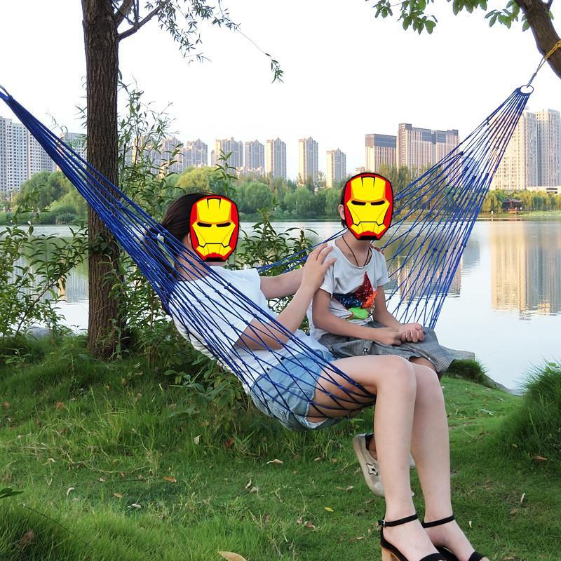 BowLift | Portable Garden Nylon Hammock swingHang Mesh Net Sleeping Bed hamaca for Outdoor Travel Camping hamak blue green red hamac