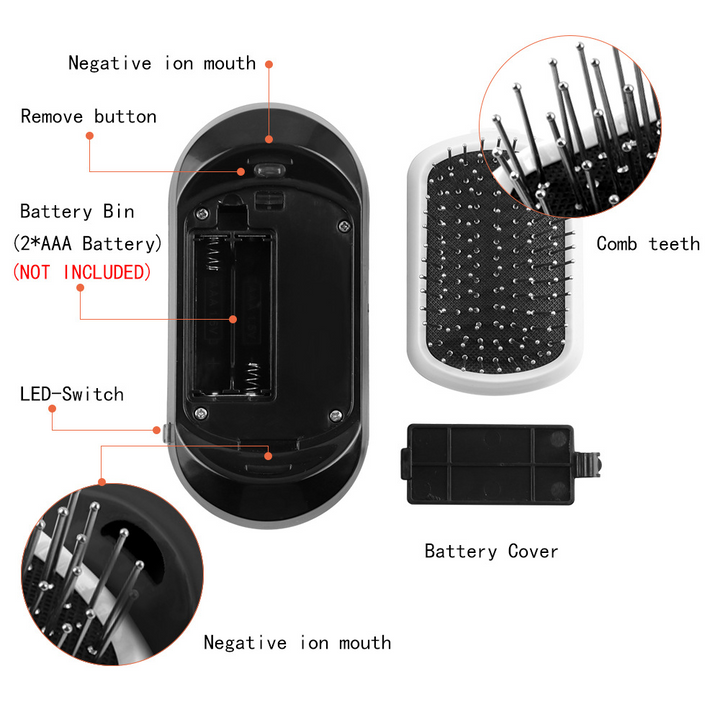 BowLift | Portable negative ion hair brush