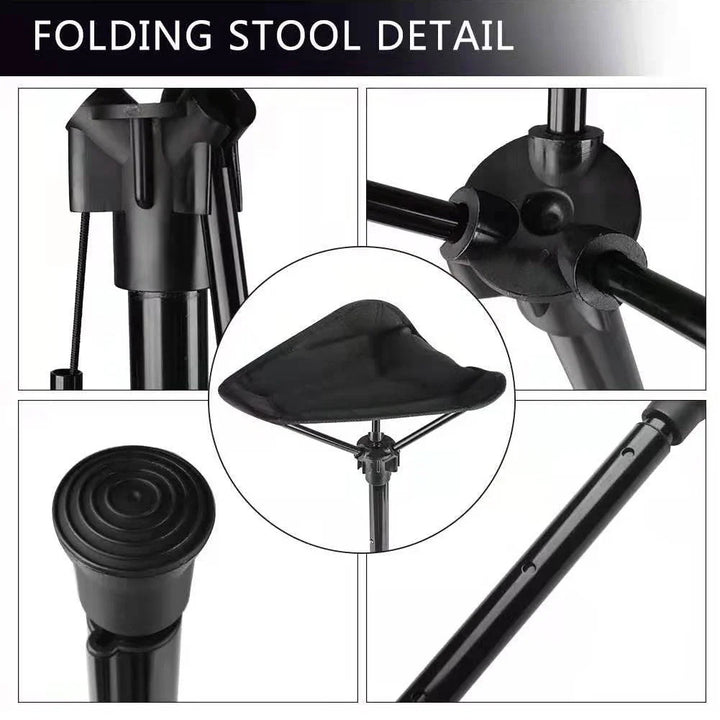 BowLift | Adjustable Aluminum Alloy Folding Camping Stool 125kg Load Bearing for Hiking Travel