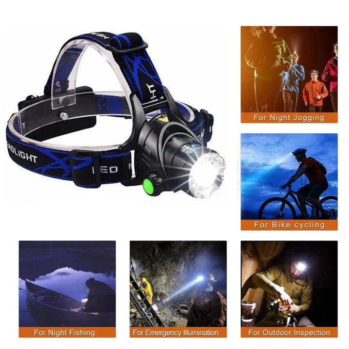 BowLift | NightBeam Pro Headlamp – Powerful Rechargeable LED Headlamp with Zoom and Waterproof Design