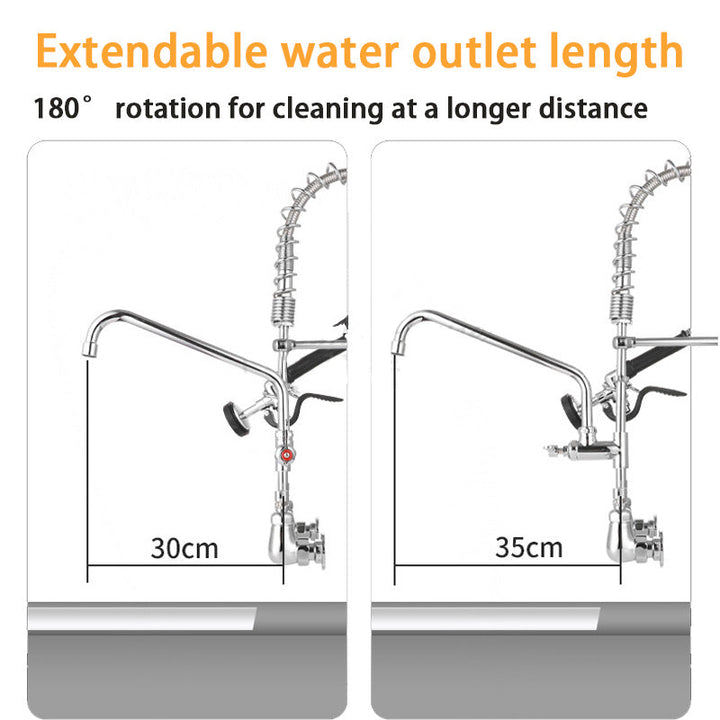BowLift | Commercial Kitchen Faucet, Restaurant And Hotel Faucet, High Pressure Hot And Cold Dishwashing Shower
