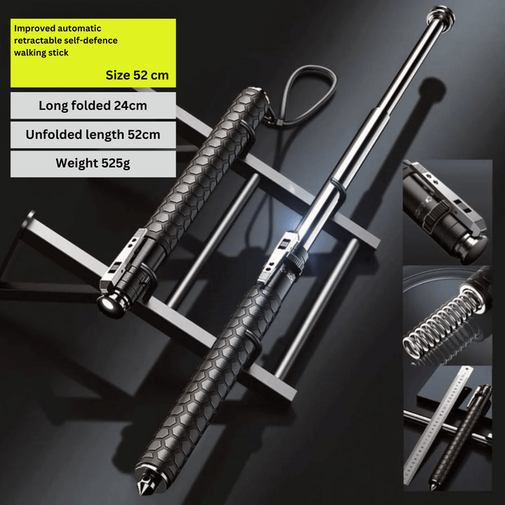 BowLift | Adjustable Hiking Stick Made of Alloy Steel with Anti-Slip Handle, Lightweight & Compact for Outdoor, Trekking, and Travel