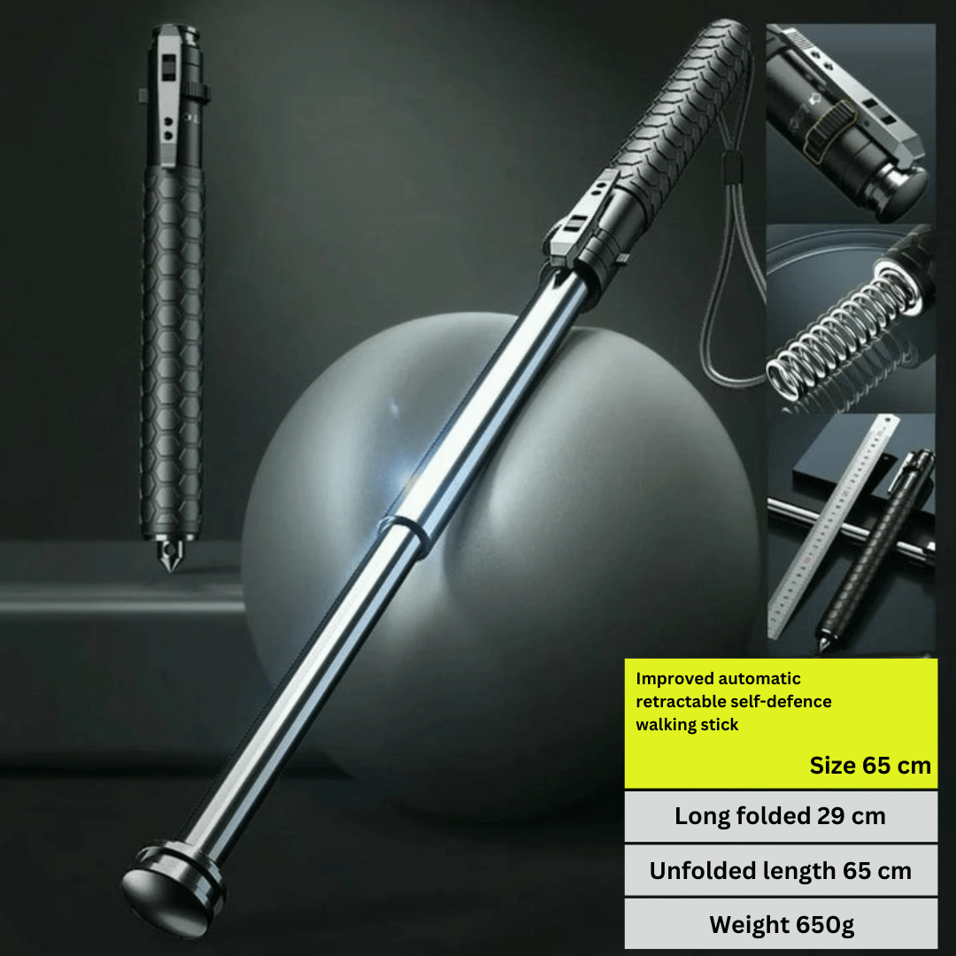 BowLift | Adjustable Hiking Stick Made of Alloy Steel with Anti-Slip Handle, Lightweight & Compact for Outdoor, Trekking, and Travel