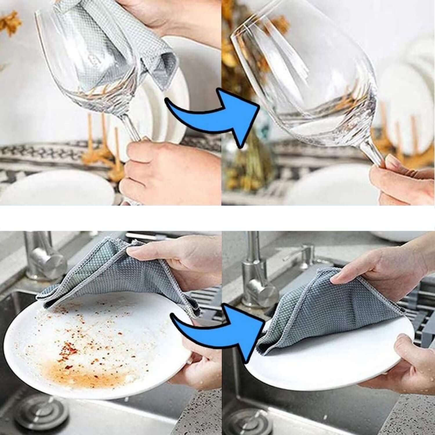 BowLift | Soft Touch Wonder Cloth – Stripe-Free Cleaning of Glass, Mirrors & Stainless Steel