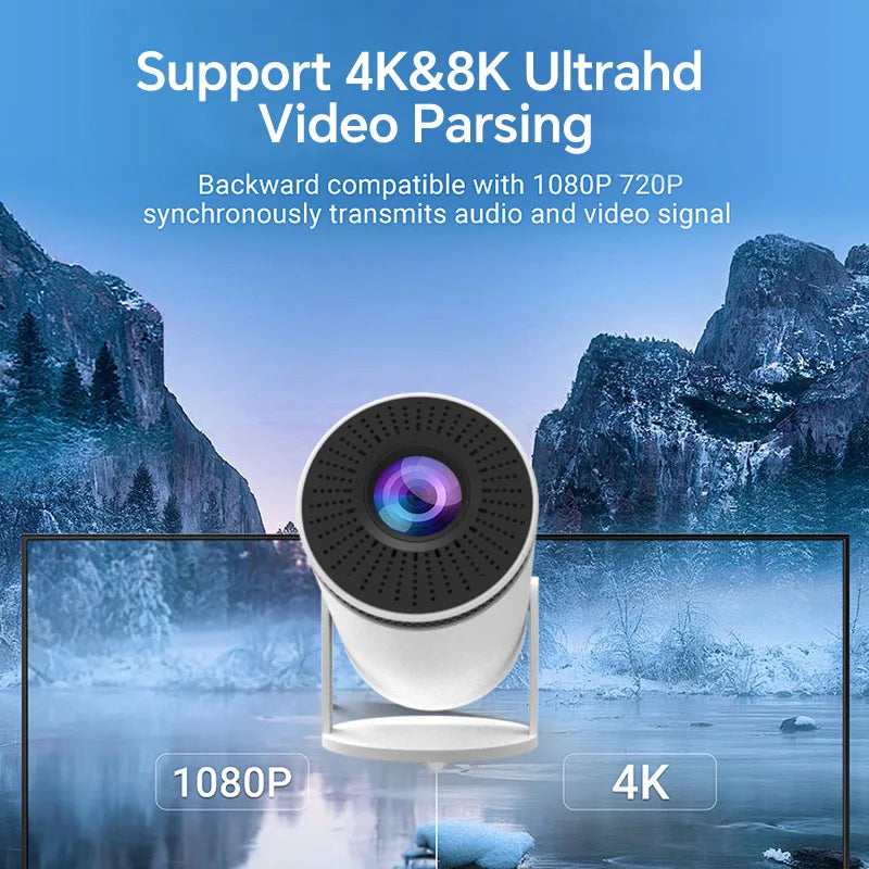 VisionCast 130X – Portable Mini Projector with Android 12 and 130 Inch Projection | Bowlift