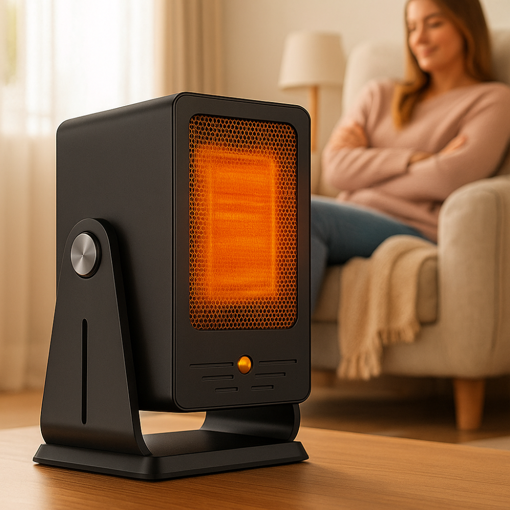 BowLift | Portable Electric Convection Heater with Thermostat – Energy-Saving Room Heater for Quick Heating 900 W