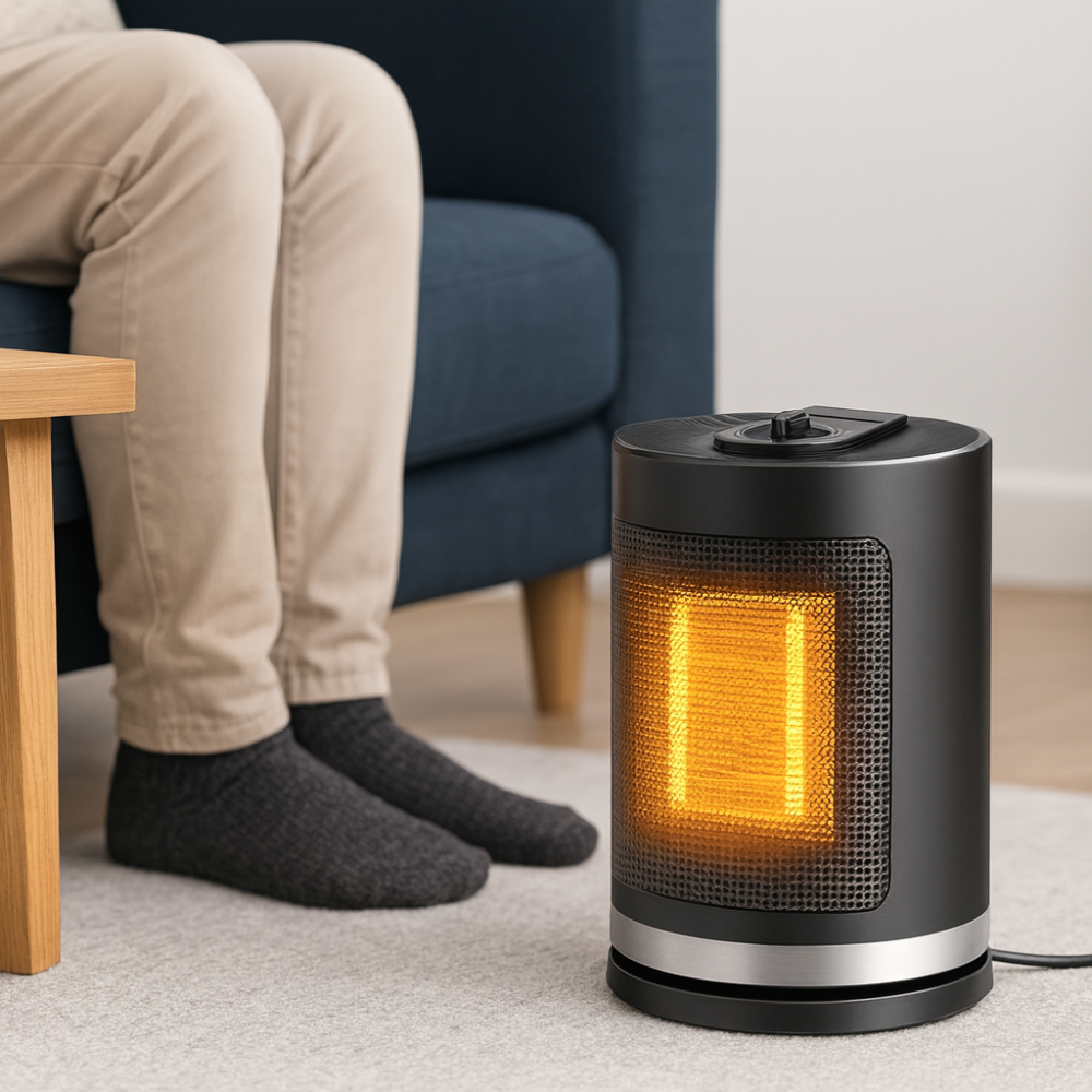 BowLift | Portable Electric Convection Heater with Thermostat – Energy-Saving Room Heater for Quick Heating 900 W