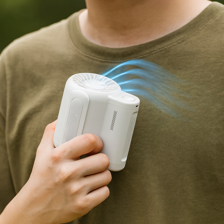 BowLift | Portable clip fan - Lightweight, hands-free, up to 12 hours of cooling