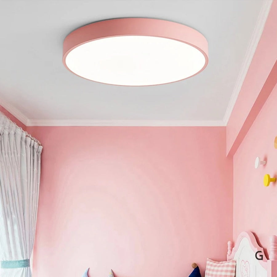 BowLift | Nordic Wooden Circular Ceiling Light Fixture for Macaroon Style Home Decor & Ambient Lighting