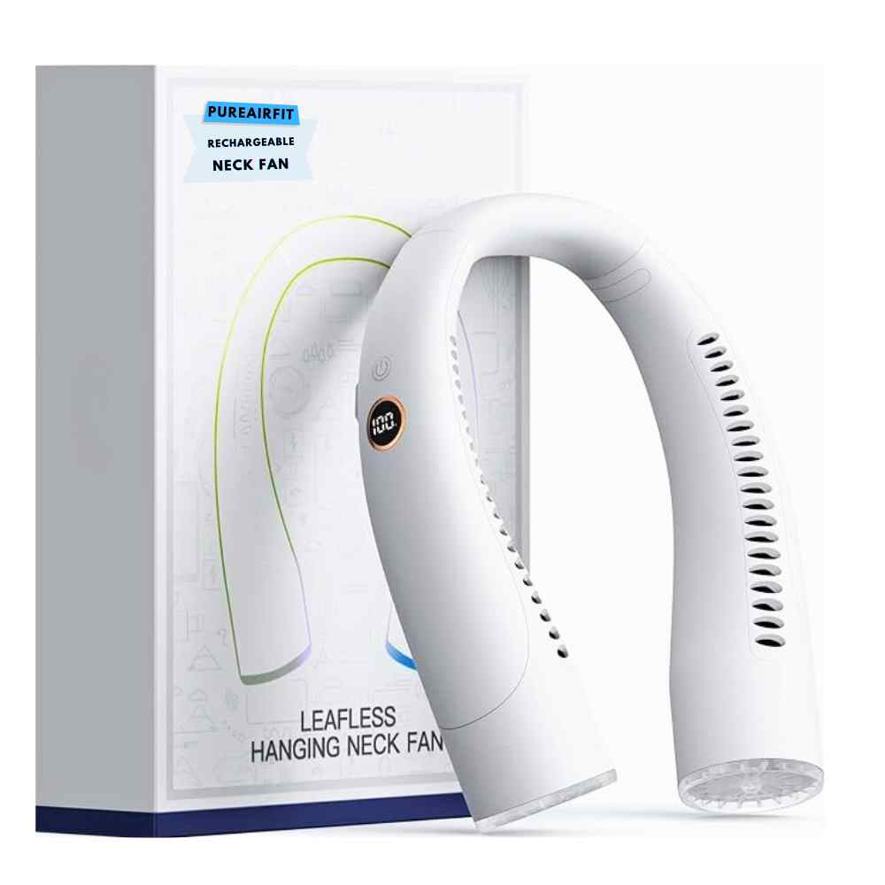 Bladeless Portable Neck Fan with 3 Speed Silent Cooling 4000 mAh Rechargeable | Bowlift