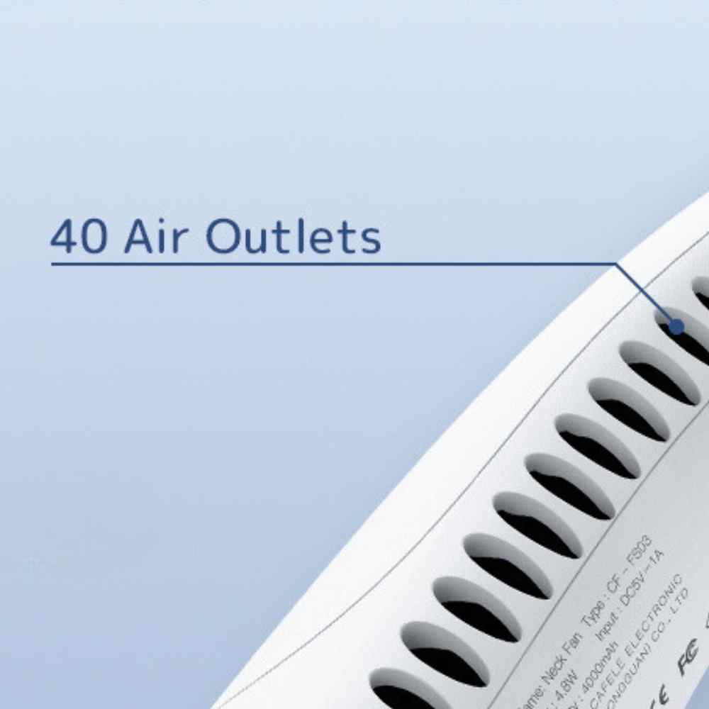 Bladeless Portable Neck Fan with 3 Speed Silent Cooling 4000 mAh Rechargeable | Bowlift