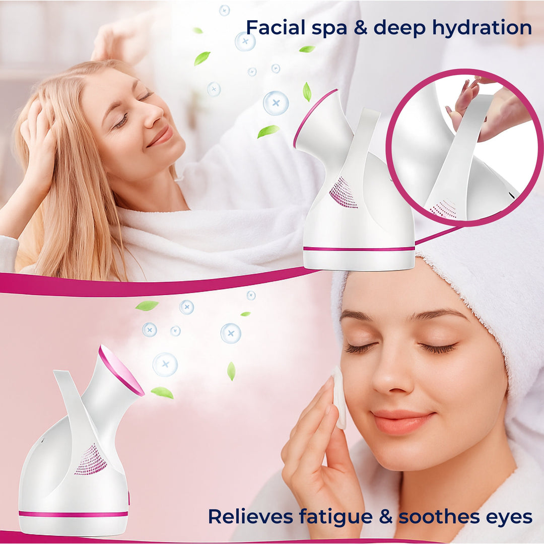 PureGlow | Professional Facial Steamer – Deeply Hydrates, Opens Pores, Boosts Circulation & Soothes Skin – Face Humidifier & Detox Tool Bowlift