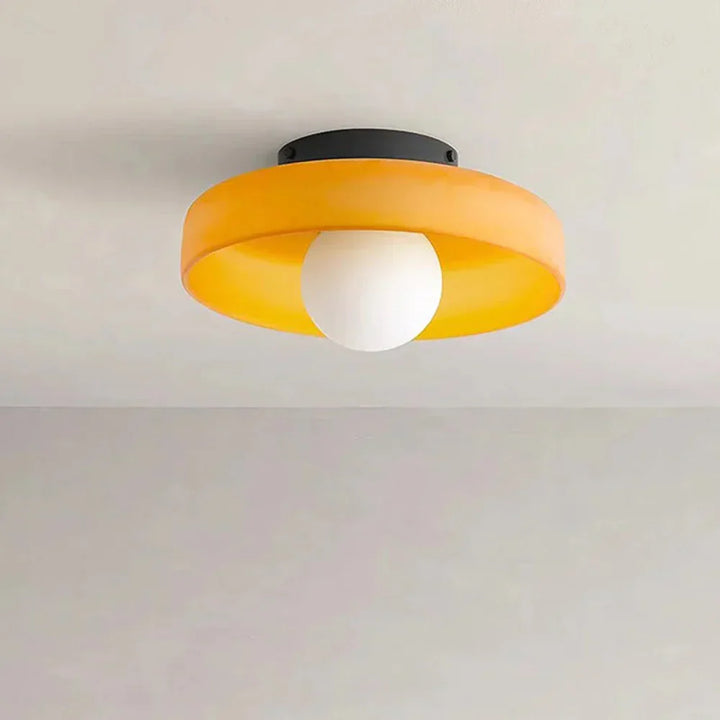 BowLift | PureGlow Minimalist Glass Ceiling Light – Scandinavian Flush Mount Fixture