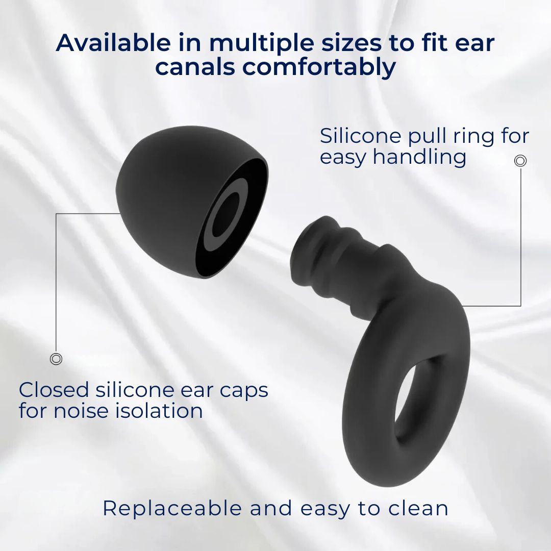 QuietGuard Earplugs Noise Reduction | Comfortable - for Sleep - Travel - Concerts - Swimming - Work Environments Bowlift