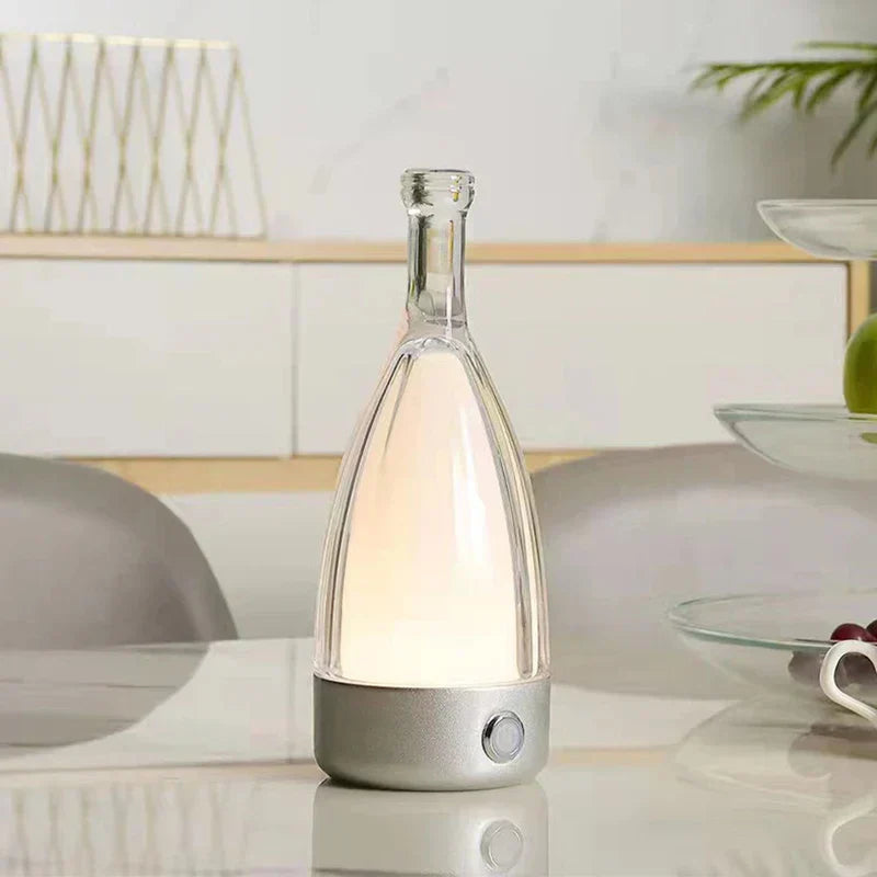 BowLift | Stylish wine bottle table lamp - Rechargeable with dimmable light