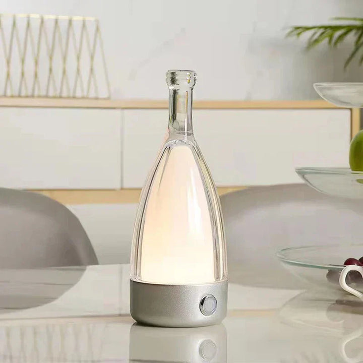 BowLift | Stylish wine bottle table lamp - Rechargeable with dimmable light