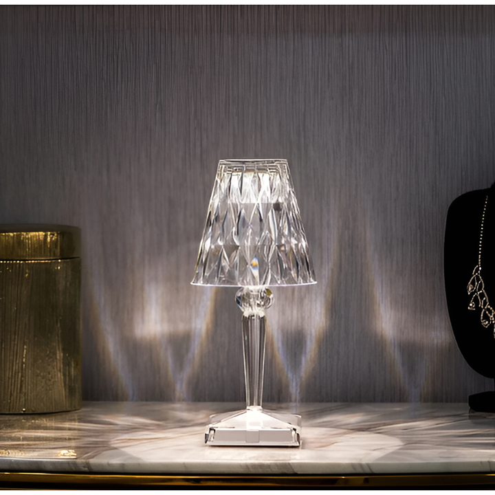Diamond Glow - Wireless USB Crystal Shine Nightstand Lamp | Bowlift
