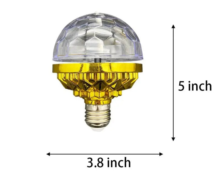 BowLift | Rotating LED Party Light Bulb | RGB Color Display | Disco Strobe Effect