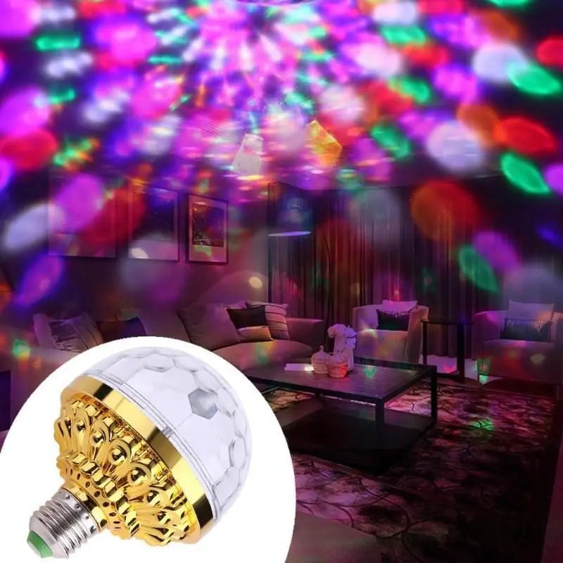 BowLift | Rotating LED Party Light Bulb | RGB Color Display | Disco Strobe Effect