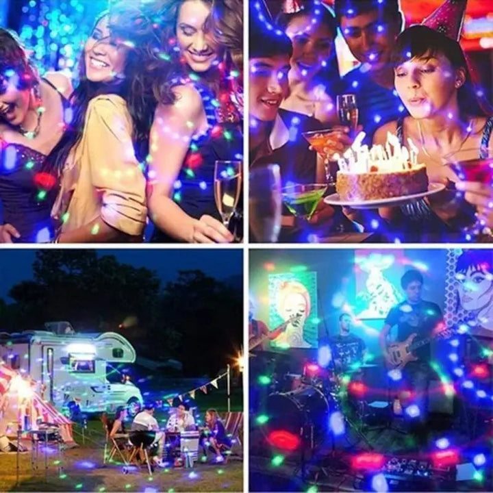 BowLift | Rotating LED Party Light Bulb | RGB Color Display | Disco Strobe Effect