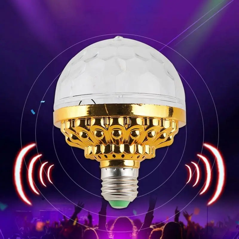 BowLift | Rotating LED Party Light Bulb | RGB Color Display | Disco Strobe Effect