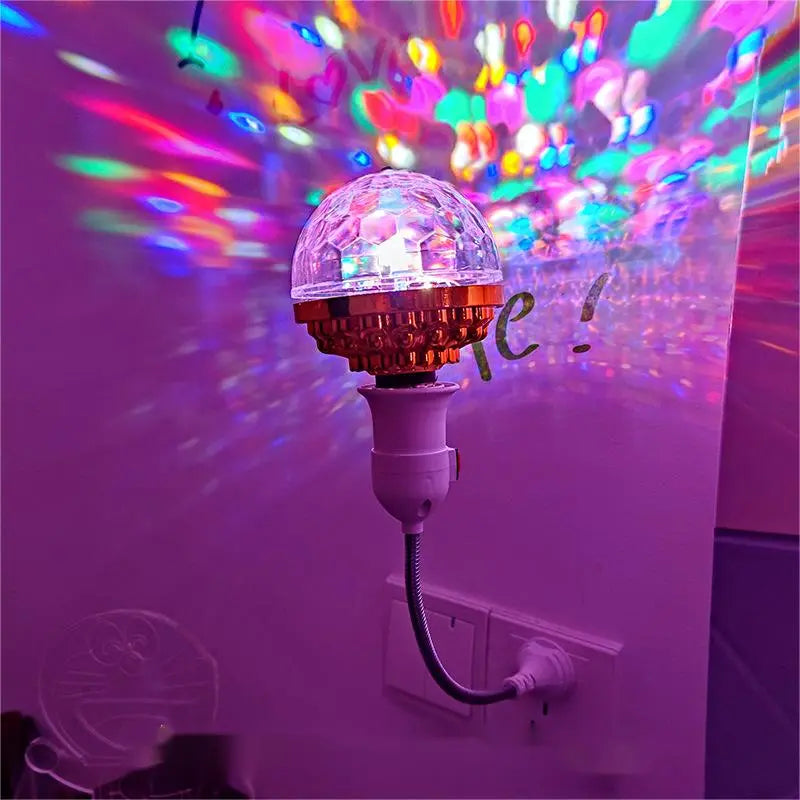 BowLift | Rotating LED Party Light Bulb | RGB Color Display | Disco Strobe Effect