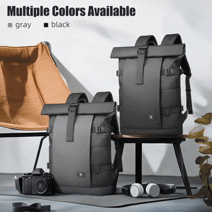 BowLift | Expandable outdoor backpack with laptop compartment, rolltop & theft protection