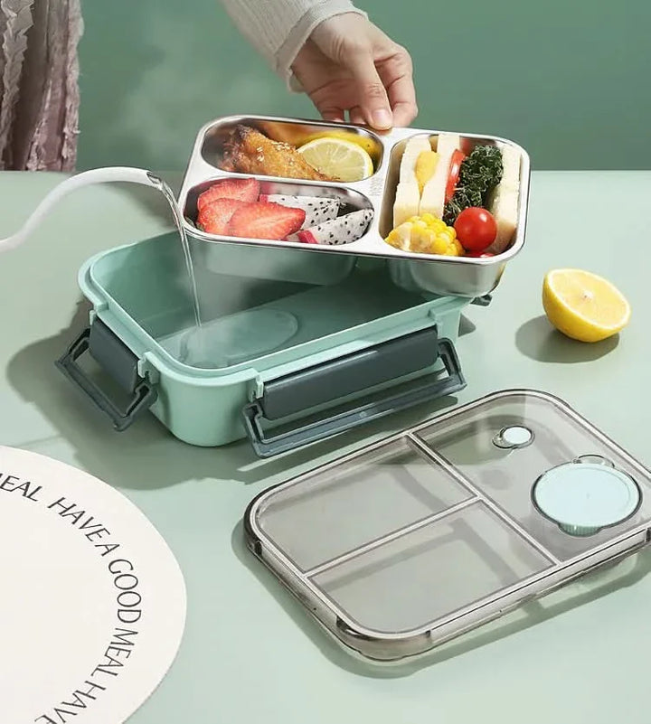 BowLift | Leak-Proof Stainless Steel Lunchbox with Cutlery (850 ml) – For Work, School & On the Go