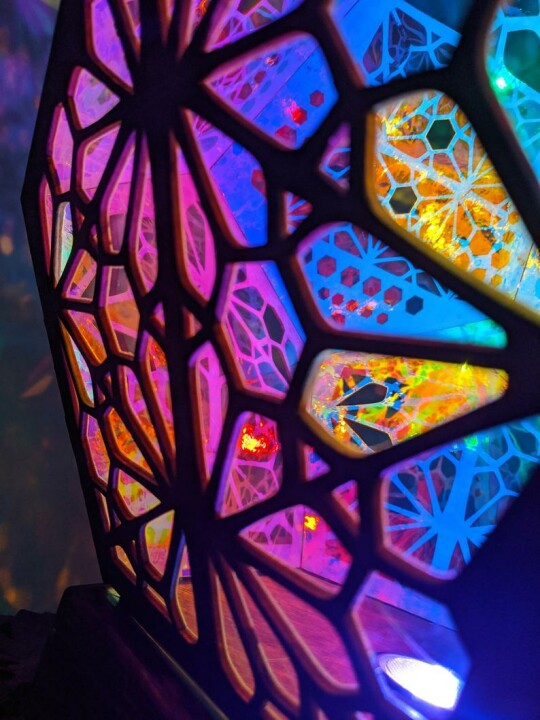 Stained Glass Style LED Table Lamp - LumiAura | Bowlift