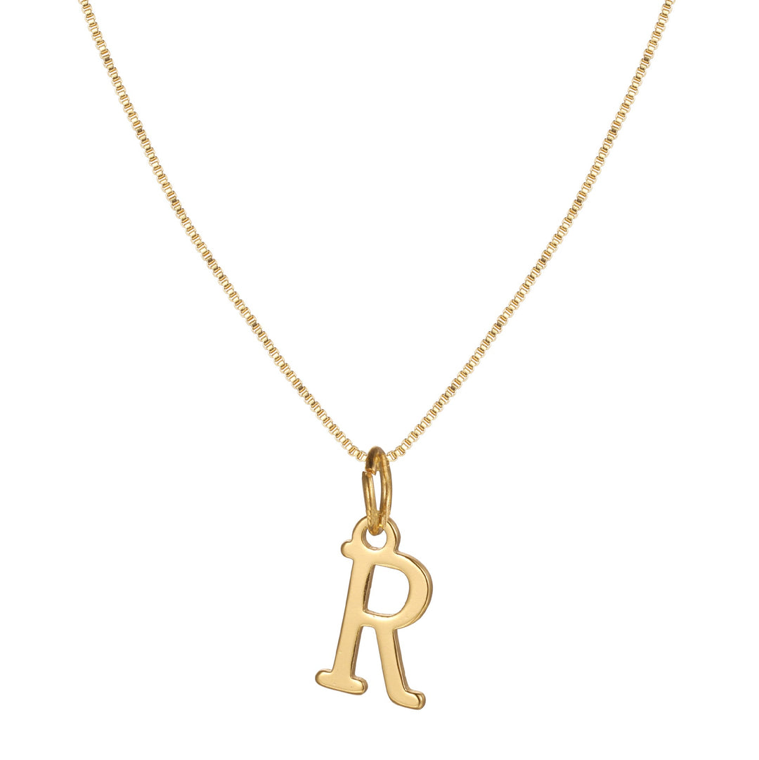 BowLift | 14k Minimal Serif Initial Necklace