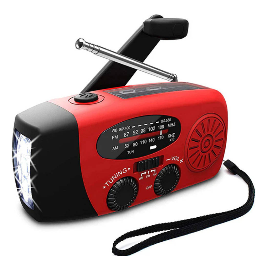 BowLift | Radio Emergency Hand Crank Solar Weather Alert Flashlight Power Bank