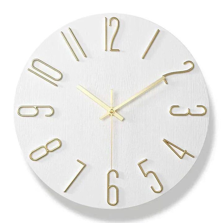 BowLift | Frameless Wall Clock Made of Wood – Nordic Minimalist Silent Clock for Modern Home Decor