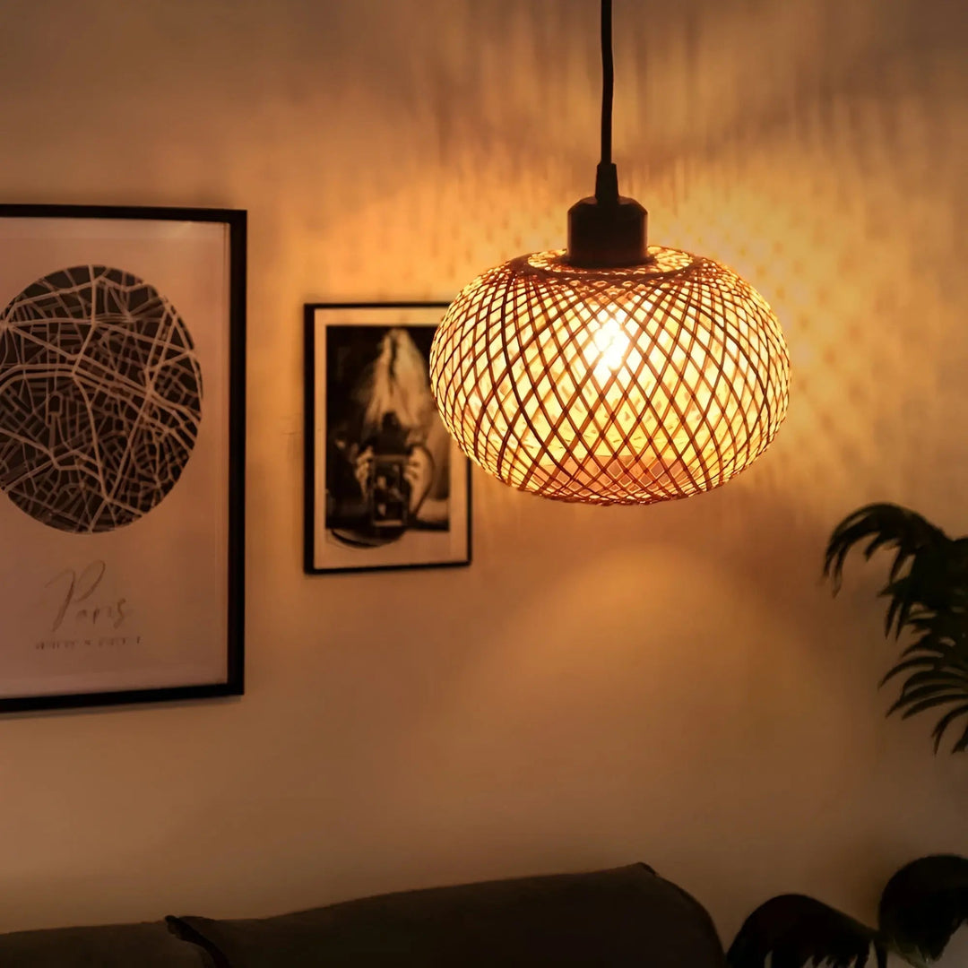 BowLift | Elegant Rattan Pendant Light: Luxury Lighting for Any Space