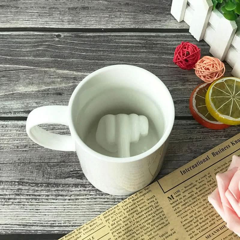 BowLift | Funny Ceramic Mug with Hidden Middle Finger Design