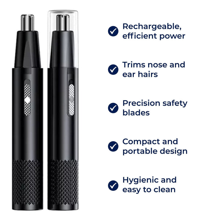 BowLift | Rechargeable Nose Hair Trimmer | Cordless, Safe Blades & Portable Design for Men and Women