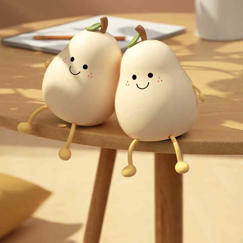 Cute peach-colored lamp with lighting | Bowlift