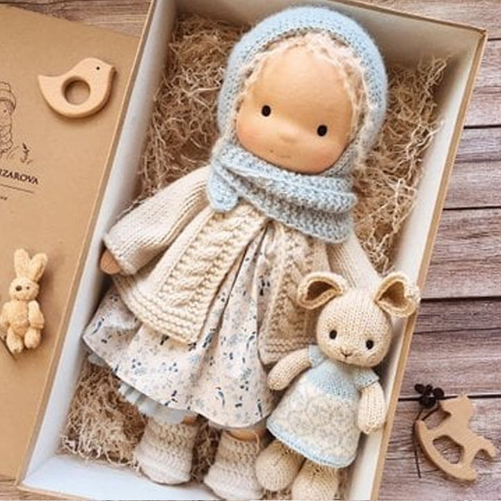BowLift | Handmade Waldorf doll for creative play – Natural materials, 30 cm