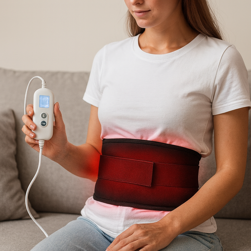 BowLift | Adjustable heated back belt made of cotton – Infrared therapy for relief