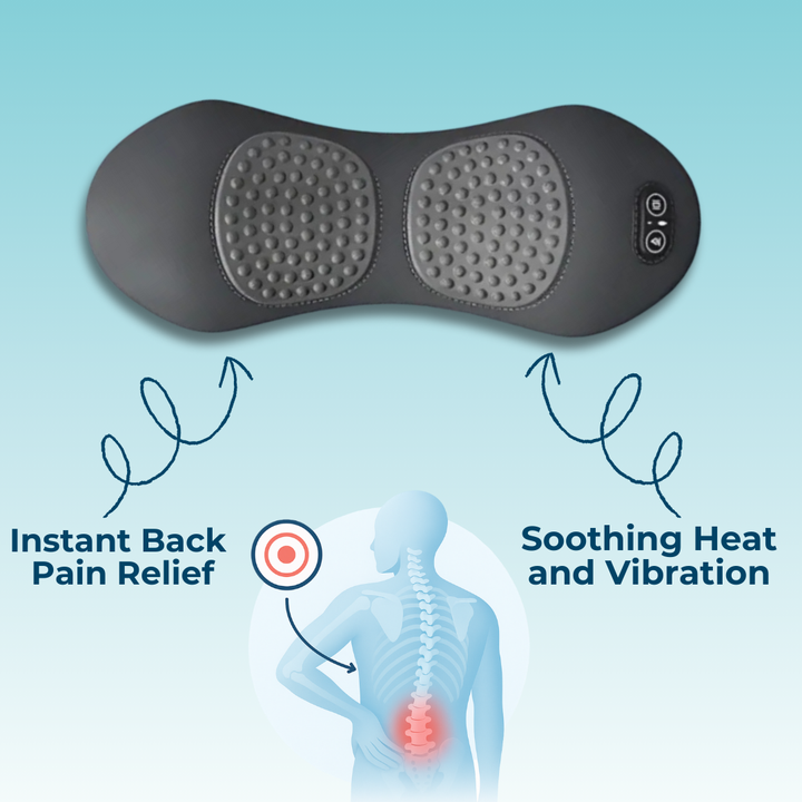 BowLift | Back Pain Massager with Heat & Vibration, Spinal Support for Sciatica Relief, Lower Back Pain & Posture Correction – 3-in-1 Home Therapy