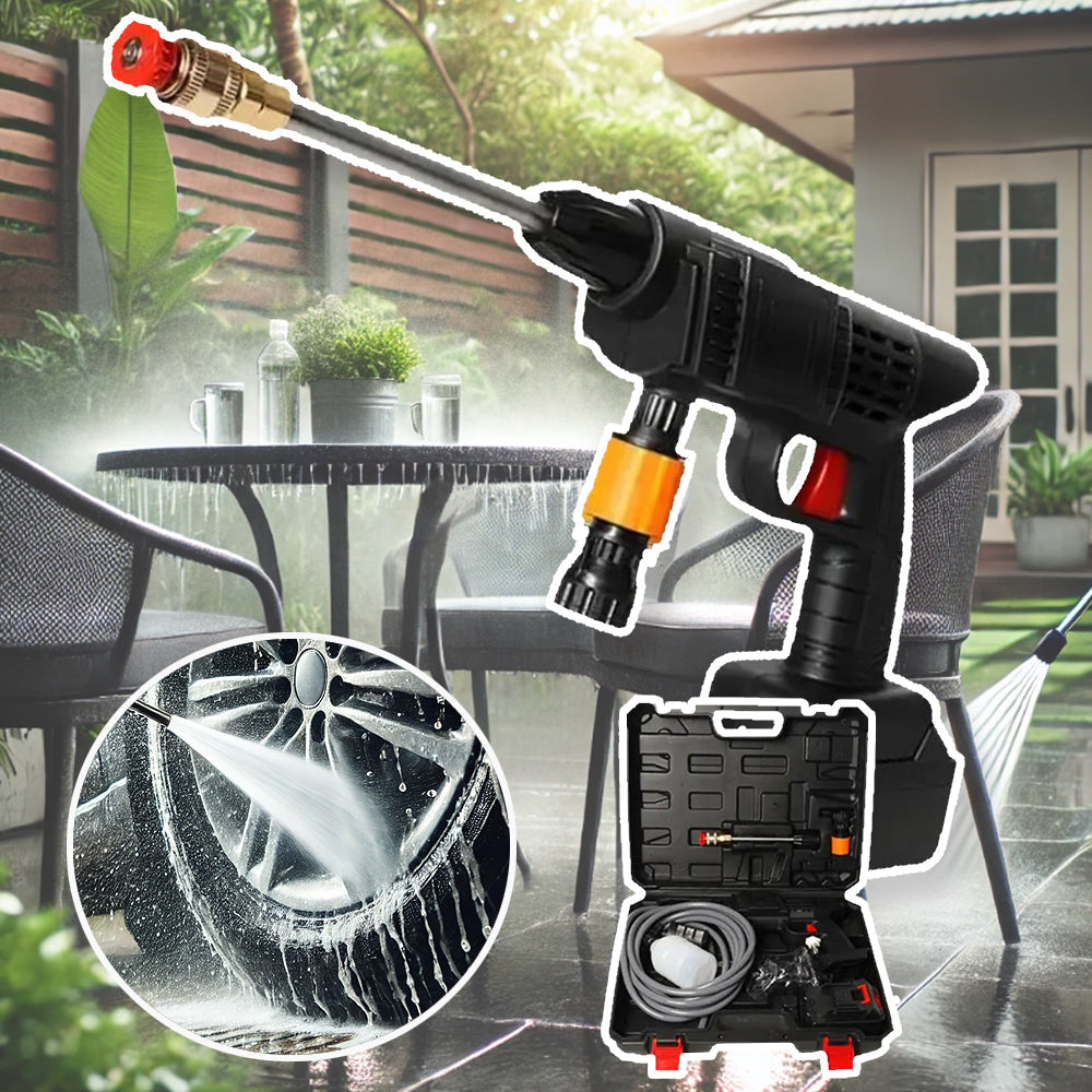 Portable high-pressure cleaner 26 bar/377 PSI – with battery 260W including charger and case | Bowlift